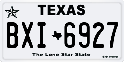 TX license plate BXI6927