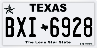 TX license plate BXI6928
