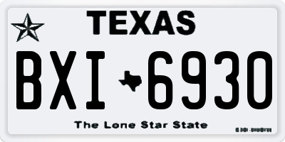 TX license plate BXI6930