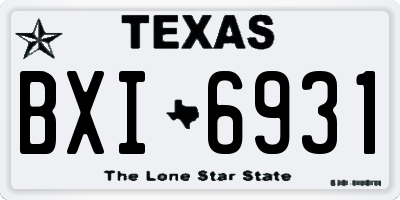 TX license plate BXI6931