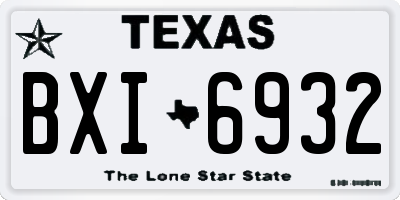TX license plate BXI6932