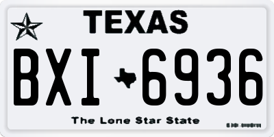 TX license plate BXI6936