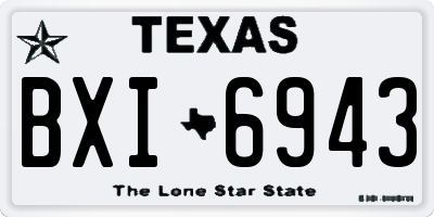TX license plate BXI6943