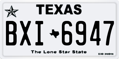 TX license plate BXI6947