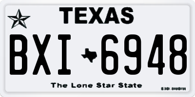 TX license plate BXI6948