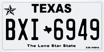 TX license plate BXI6949