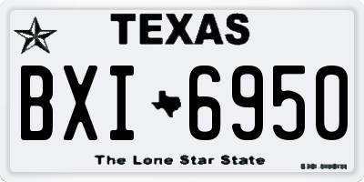 TX license plate BXI6950