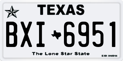 TX license plate BXI6951