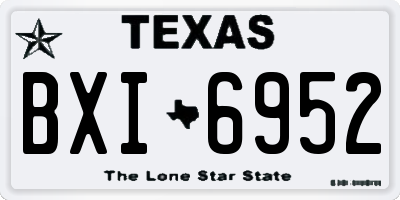 TX license plate BXI6952