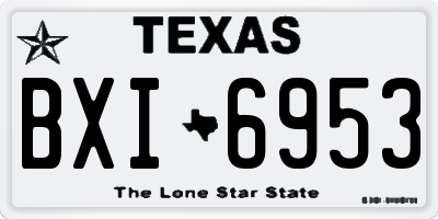TX license plate BXI6953