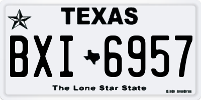 TX license plate BXI6957