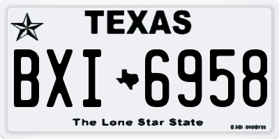 TX license plate BXI6958