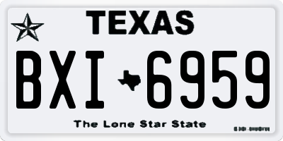TX license plate BXI6959
