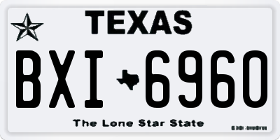 TX license plate BXI6960
