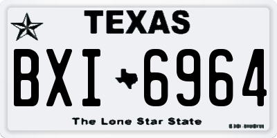 TX license plate BXI6964