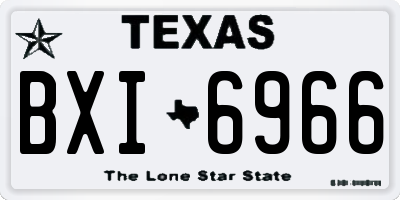 TX license plate BXI6966