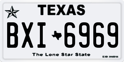 TX license plate BXI6969