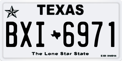 TX license plate BXI6971