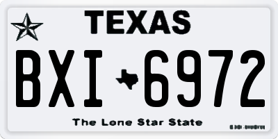TX license plate BXI6972