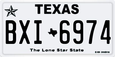 TX license plate BXI6974