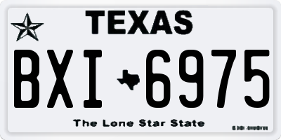TX license plate BXI6975