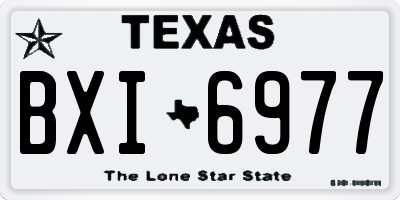 TX license plate BXI6977