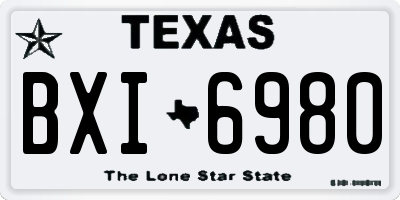 TX license plate BXI6980