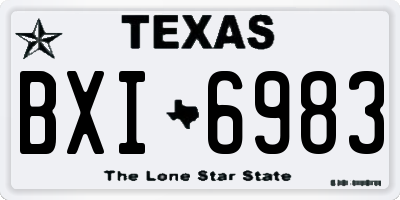 TX license plate BXI6983