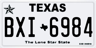 TX license plate BXI6984