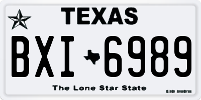 TX license plate BXI6989