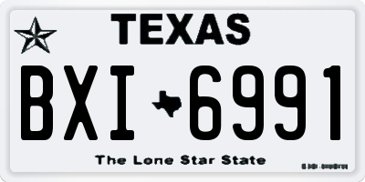 TX license plate BXI6991