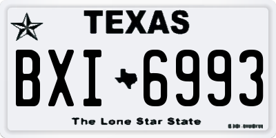 TX license plate BXI6993