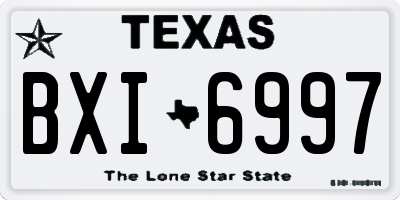 TX license plate BXI6997