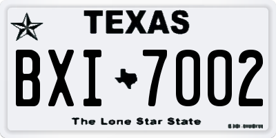 TX license plate BXI7002