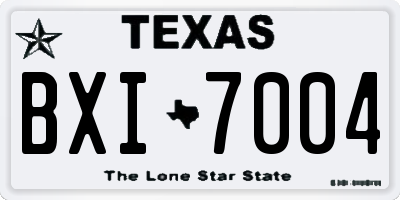 TX license plate BXI7004