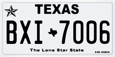 TX license plate BXI7006
