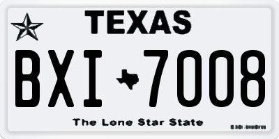 TX license plate BXI7008