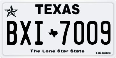 TX license plate BXI7009