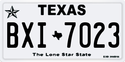 TX license plate BXI7023