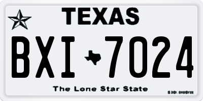 TX license plate BXI7024