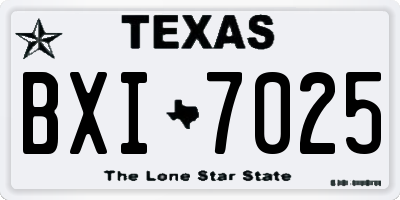 TX license plate BXI7025