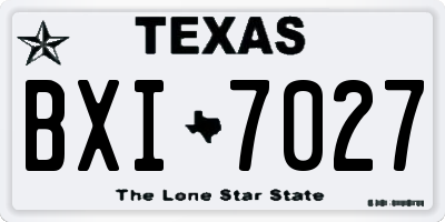 TX license plate BXI7027