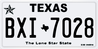 TX license plate BXI7028