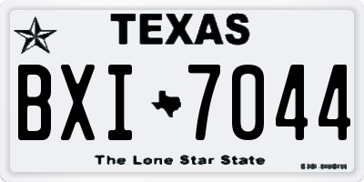TX license plate BXI7044