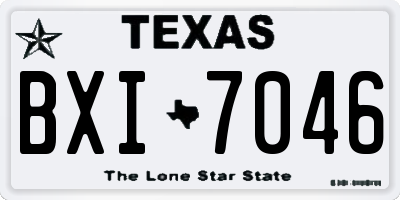 TX license plate BXI7046