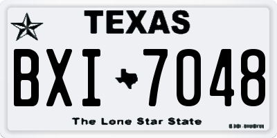 TX license plate BXI7048