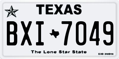 TX license plate BXI7049