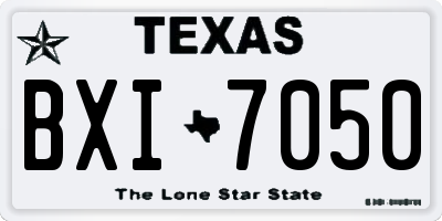 TX license plate BXI7050