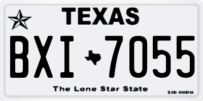 TX license plate BXI7055