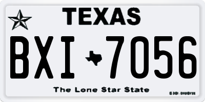 TX license plate BXI7056